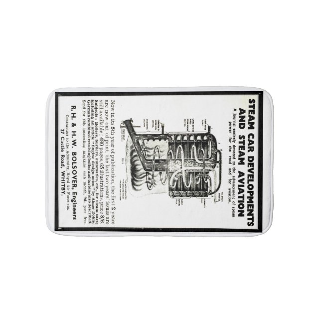 Alfombrilla De Baño Coches del vapor del anuncio de la estera de baño (Anverso)