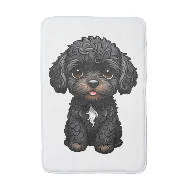 Alfombrilla De Baño Cockapoo negro (Frente vertical)