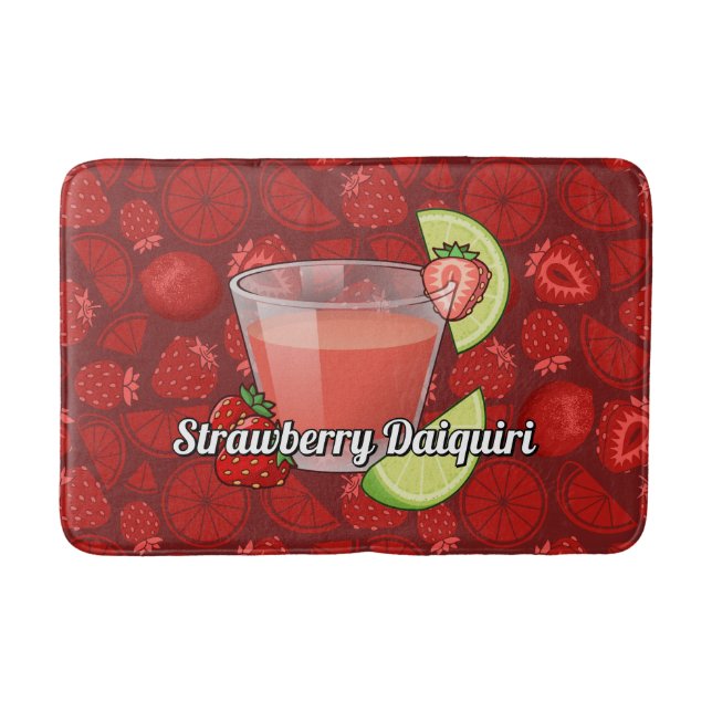 Alfombrilla De Baño Cóctel Daiquiri de Fresa (Anverso)