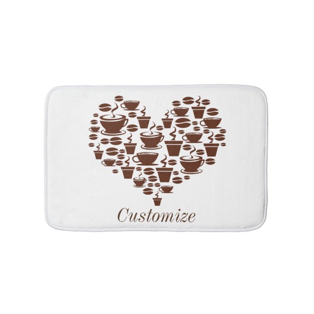Alfombrilla De Baño Coffee Lover Heart Thunder_Cove (Anverso)