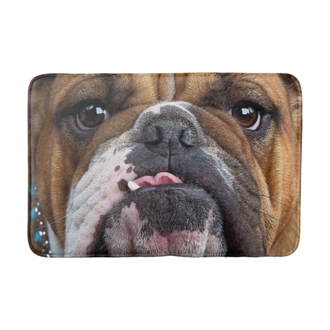 Alfombrilla De Baño Cojín decorativo de Bulldog inglés (Anverso)