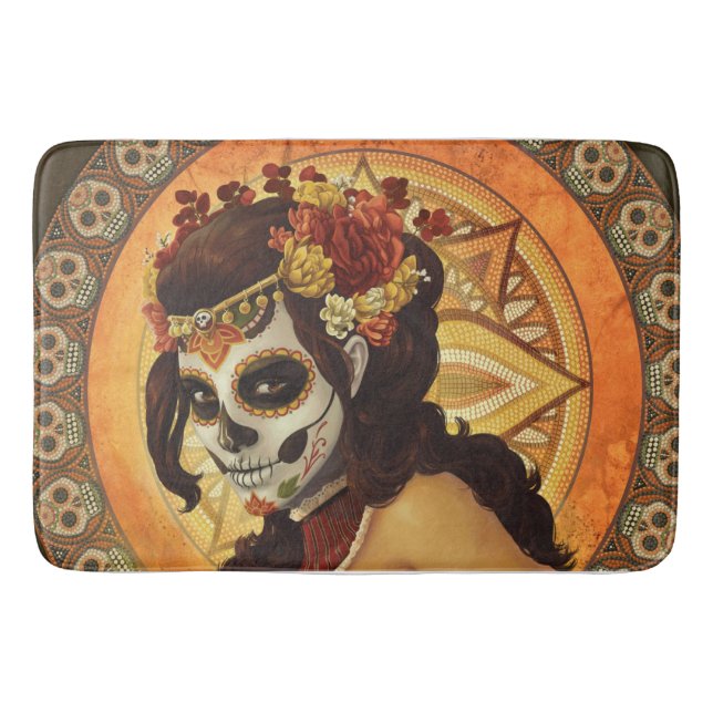 Alfombrilla De Baño Cojín decorativo Dia De Los Muertos (Anverso)