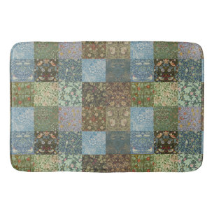 Alfombrilla De Baño Colcha de Patchwork Vintage Patrón de William Morr