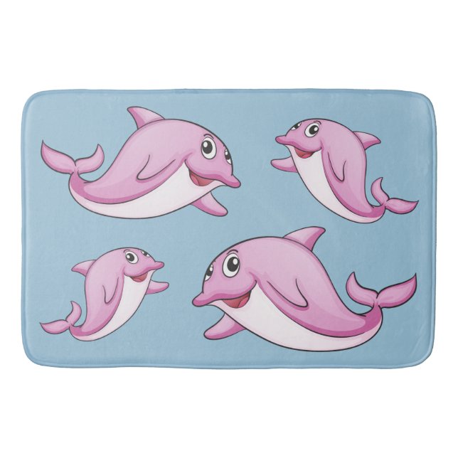Alfombrilla De Baño Colchones de baño de delfines (Anverso)