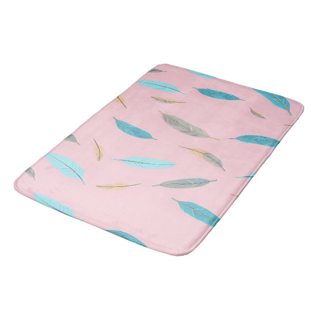 Alfombrilla De Baño Colección de lujo Boho de Popular Feathers (Angular)