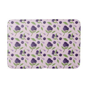 Alfombrilla De Baño Colección de patrones de cesta de frutas - Blueber