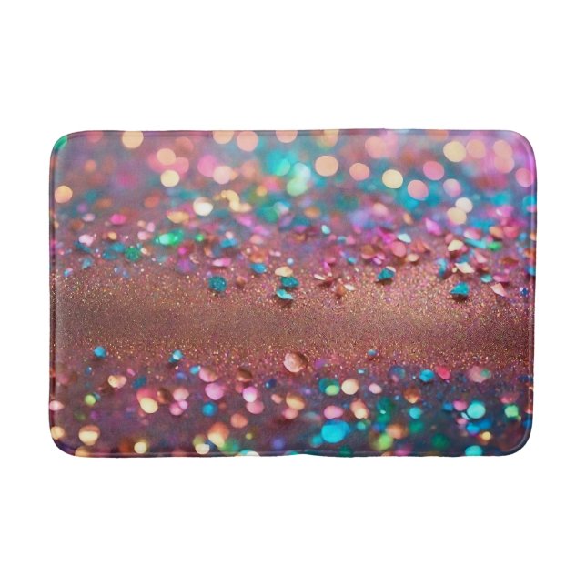Alfombrilla De Baño Colección holográfica de moda para purpurinas Opal (Anverso)