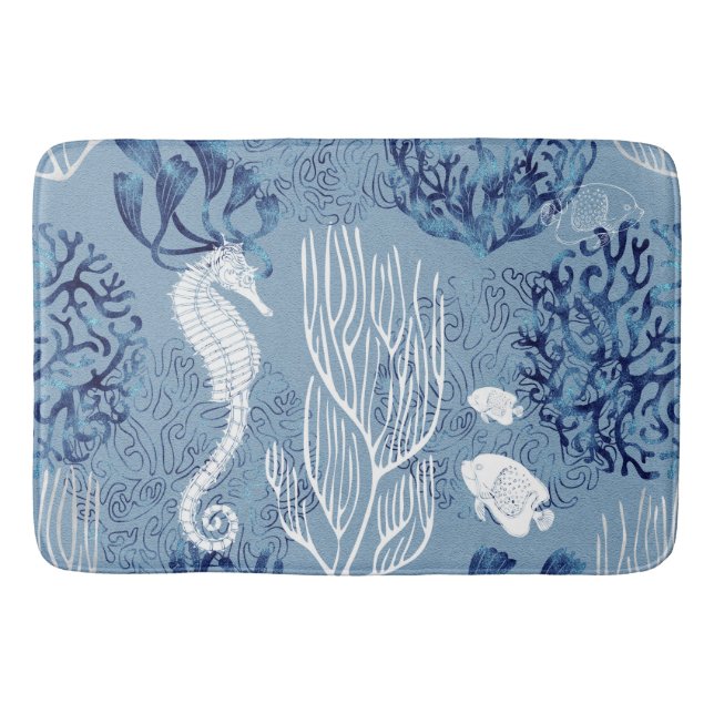 Alfombrilla De Baño Colección Nautical Seahorse (Anverso)