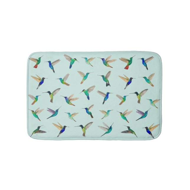 Alfombrilla De Baño Colibríes Tropicales (Anverso)