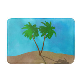 Alfombrilla De Baño Collage acuático Palm Tree Beach
