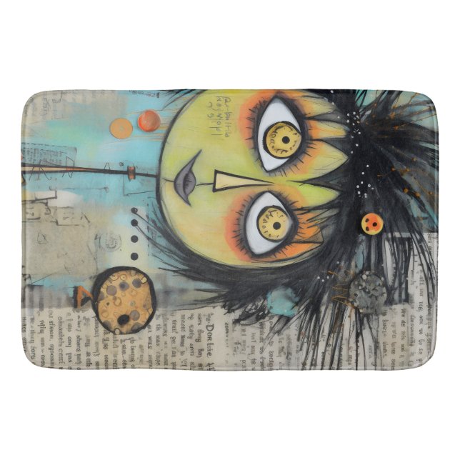 Alfombrilla De Baño Collage Art Chica Señora 3 (Anverso)