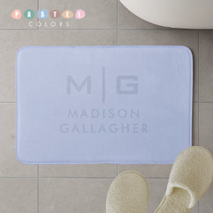 Alfombrilla De Baño Color Azul Bebé Pastel Suave Ligero del Cielo Sóli