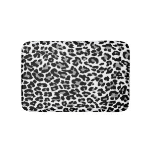 Alfombrilla De Baño Color de fondo PixDezines Gray Leopard Imprimir/DI