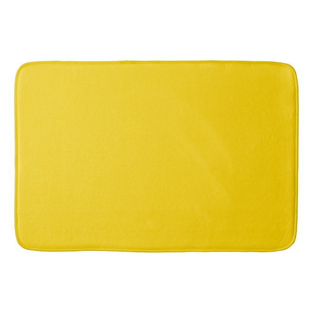 Alfombrilla De Baño Color moderno amarillo llano sólido (Anverso)