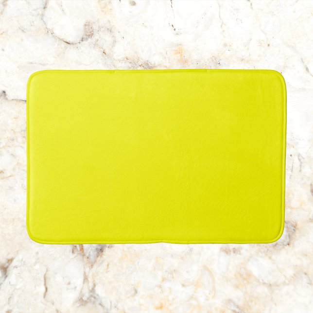 Alfombrilla De Baño Color sólido neón amarillo (Subido por el creador)