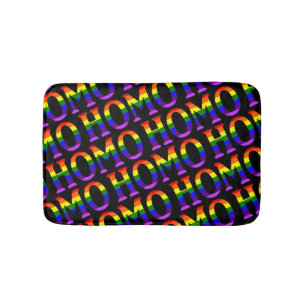 Alfombrilla De Baño Colores de arcoiris diagonales coloridos Patrón ho