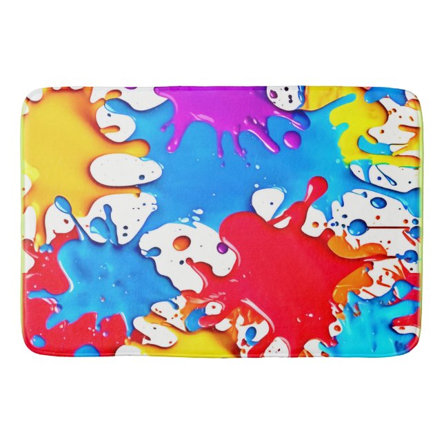 Alfombrilla De Baño Colores de neón vibrantes (Anverso)