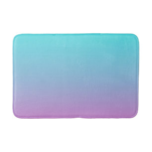 Alfombrilla De Baño Colores de sirena gradiente rosa morado aqua oscur