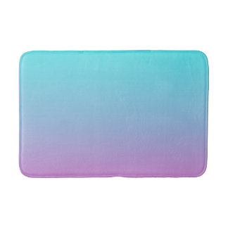 Alfombrilla De Baño Colores de sirena gradiente rosa morado aqua oscur