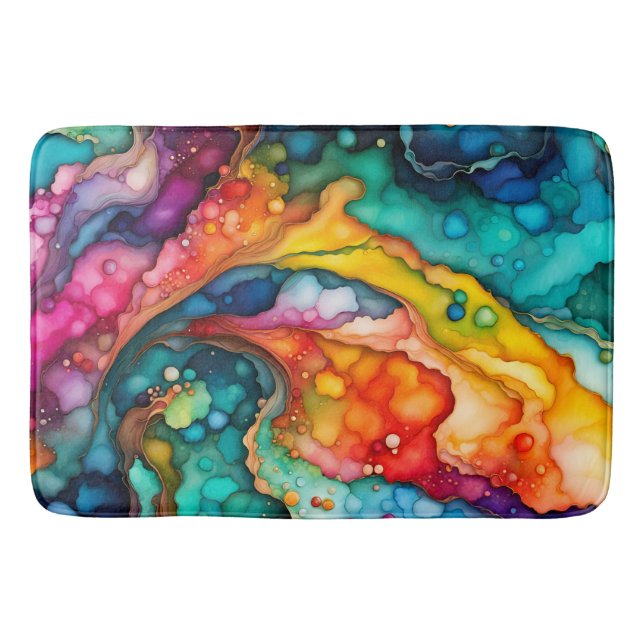 Alfombrilla De Baño Colorful Abstract Bath Mat (Anverso)