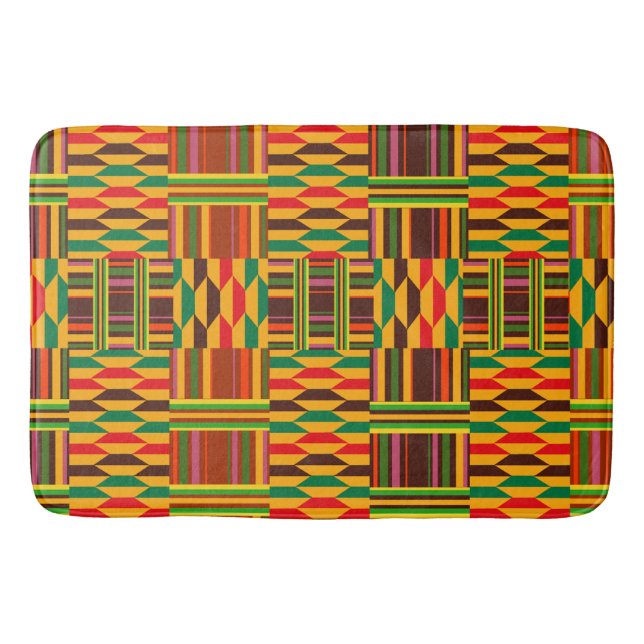 Alfombrilla De Baño Colorful Kente (Anverso)