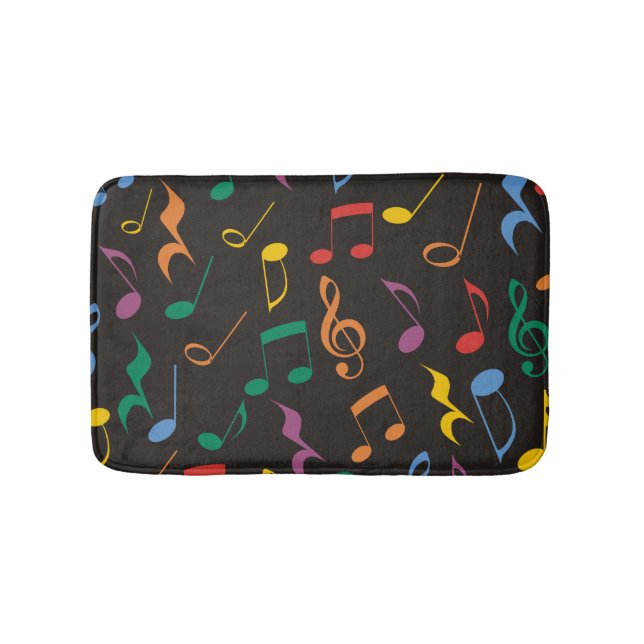 Alfombrilla De Baño Colorful Music Notes (Anverso)