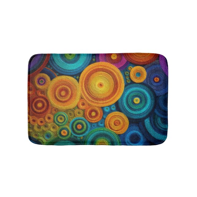 Alfombrilla De Baño Colorful Spiral Abstract Pattern Geometric Swirl (Anverso)