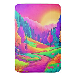 Alfombrilla De Baño Colorida vista del atardecer