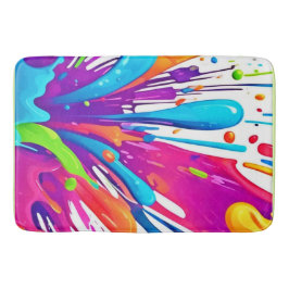 Alfombrilla De Baño Coloridas Esquirlas de pintura líquida