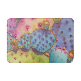 Alfombrilla De Baño Colorido Desierto Cactus Bath Mat 2 Tamaños