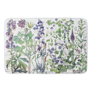 Alfombrilla De Baño Columbine Speedwell florece la estera de baño