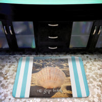 Coma Sleep Beach Script Seashell Turquoise Strips