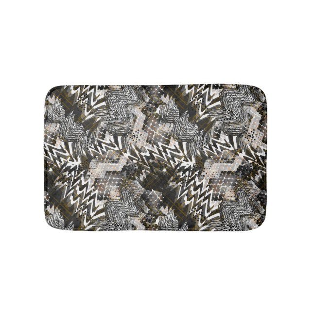 Alfombrilla De Baño Combinado, étnico, africano. (Anverso)