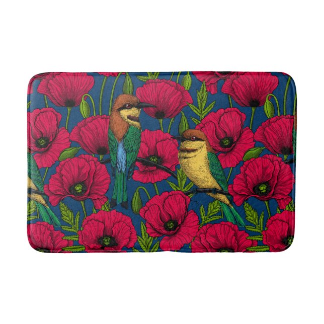 Alfombrilla De Baño Comedores de abejas y amapolas (Anverso)