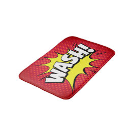 Alfombrilla De Baño Cómic "¡Lava!" Mat de baño - Rojo