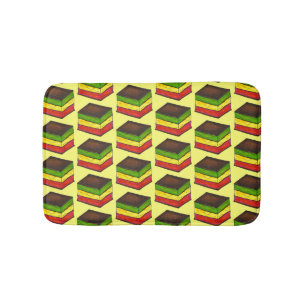 Alfombrilla De Baño Comida italiana Arcoiris tricolor Siete cookies de
