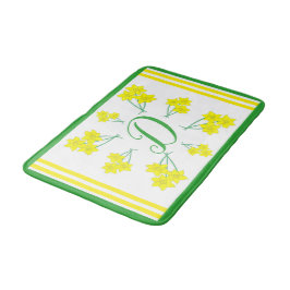 Alfombrilla De Baño Comprimido amarillo Daffodils Primavera Flores Bun