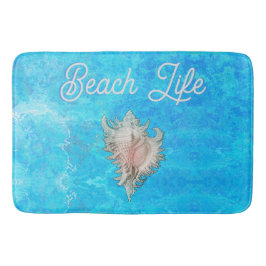 Alfombrilla De Baño Conch Shell "Beach Life"