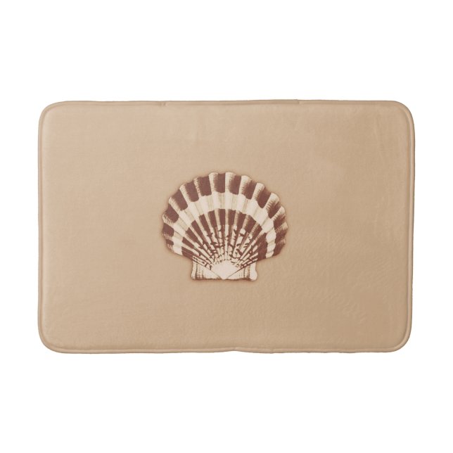 Alfombrilla De Baño Conchas marinas - marrones y beige (Anverso)