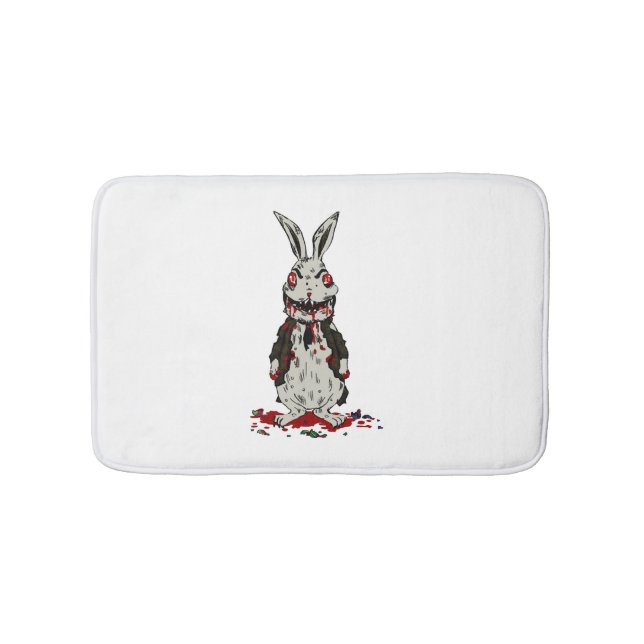 Alfombrilla De Baño Conejo Zombie de Pascua Halloween Bunny (Anverso)