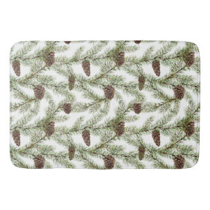 Alfombrilla De Baño Cones de pino y ramas de pino