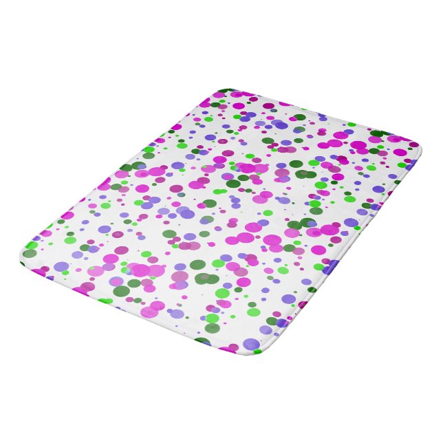 Alfombrilla De Baño Confeti de lunares rosas (Angular)