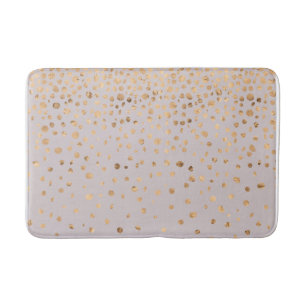Alfombrilla De Baño Confetti de oro Rosa en Pale Lilac