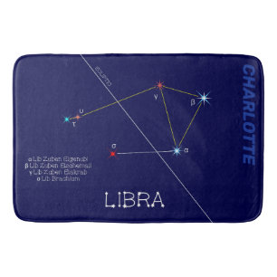 Alfombrilla De Baño Constelación de Zodiac Libra