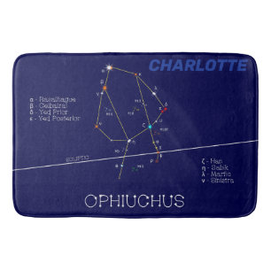 Alfombrilla De Baño Constelación de Zodiac Ophiuchus