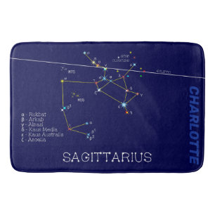 Alfombrilla De Baño Constelación de Zodiac Sagittarius
