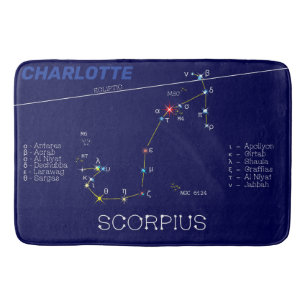Alfombrilla De Baño Constelación de Zodiaco Escorpio