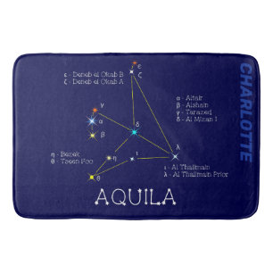 Alfombrilla De Baño Constelación del hemisferio norte de Aquila