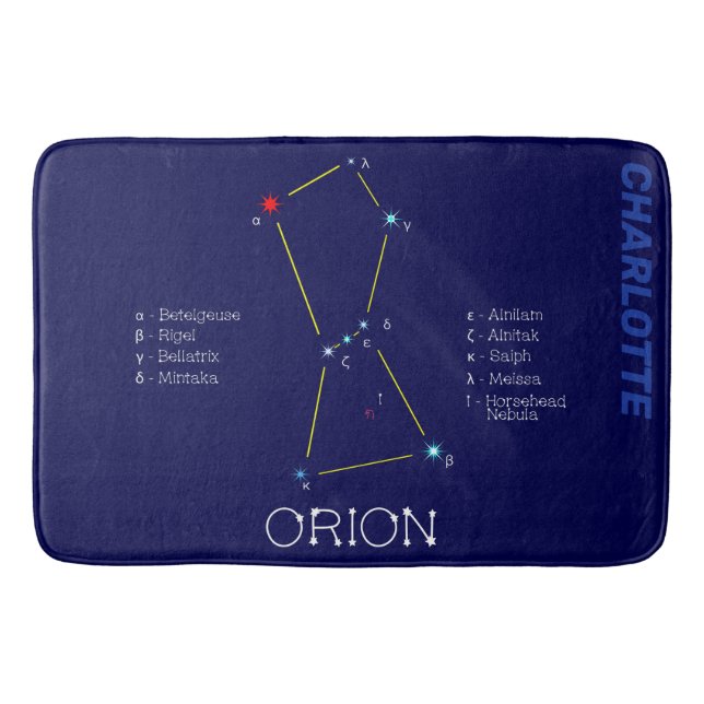 Alfombrilla De Baño Constelación del hemisferio norte Orion (Anverso)
