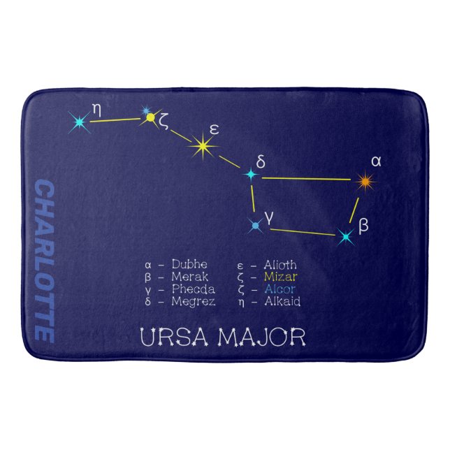 Alfombrilla De Baño Constelación del hemisferio norte Ursa Major (Anverso)